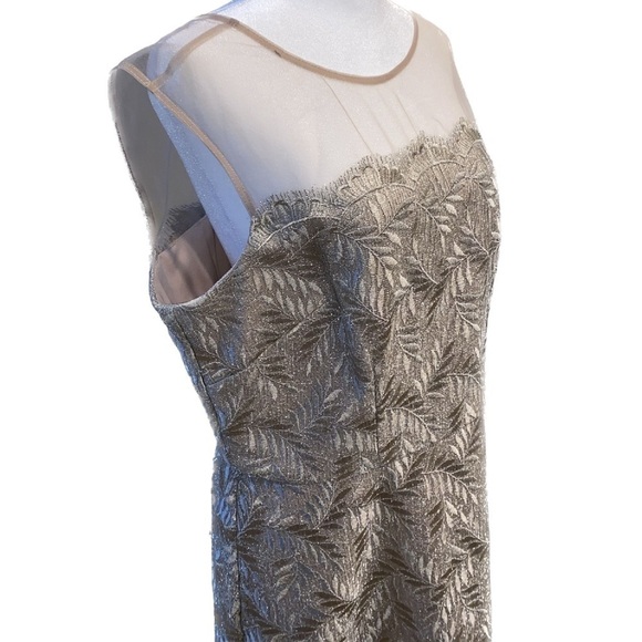 JS Collections Women's “Rosie” Pink and Gold Cocktail Dress Size 12 - Picture 6 of 15